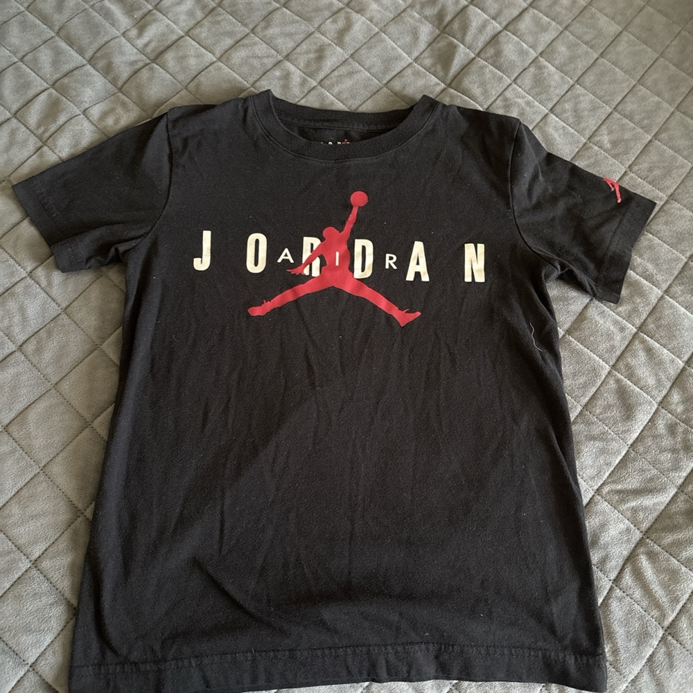 Jordan Black and Red Short Sleeve Tee